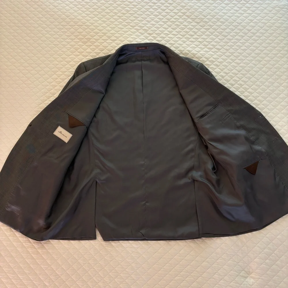 Peter Millar Gray‎ Two Button Wool Blazer Sport Coat Men’s Size 48R
